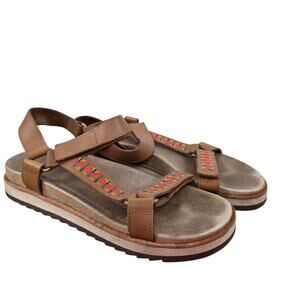 Merrell Juno Strap Leather Sandals Flat Tobacco Brown Casual Women's Size 8